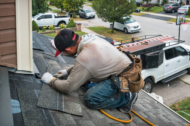 Professional Flat Roof Repair technician working in Bondsville, MA